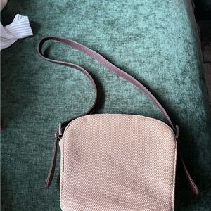 Mondani Cream and Brown Crossbody Bag